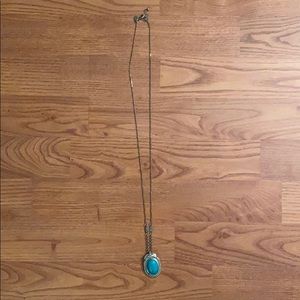 American Eagle turquoise pendant silver necklace